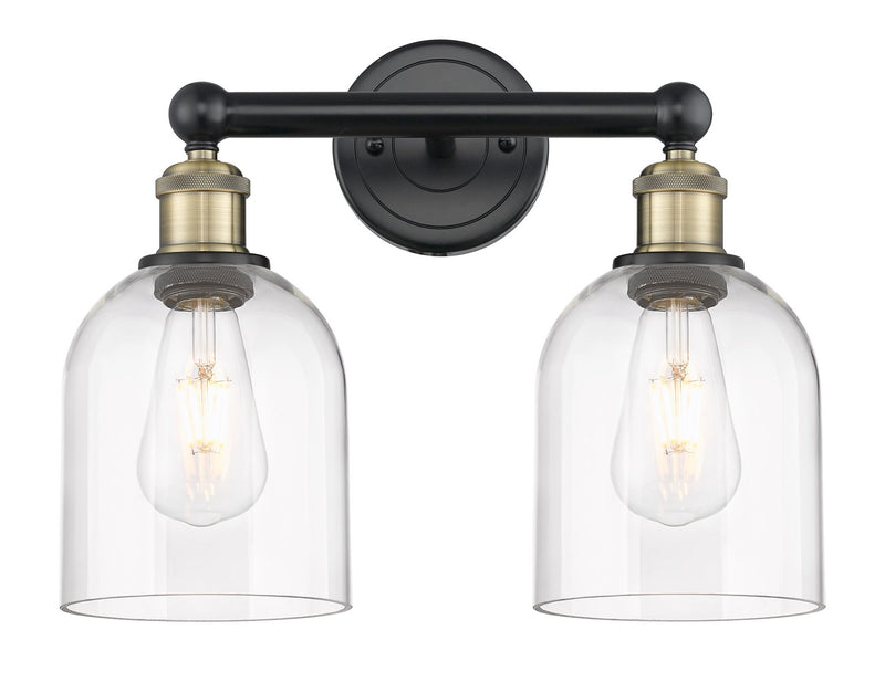 Innovations 616-2W-BAB-G558-6CL Two Light Bath Vanity, Black Antique Brass