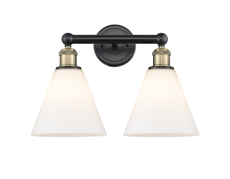 Innovations 616-2W-BAB-GBC-81 Two Light Bath Vanity, Black Antique Brass