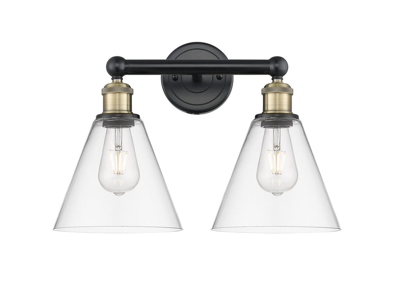 Innovations 616-2W-BAB-GBC-82 Two Light Bath Vanity, Black Antique Brass