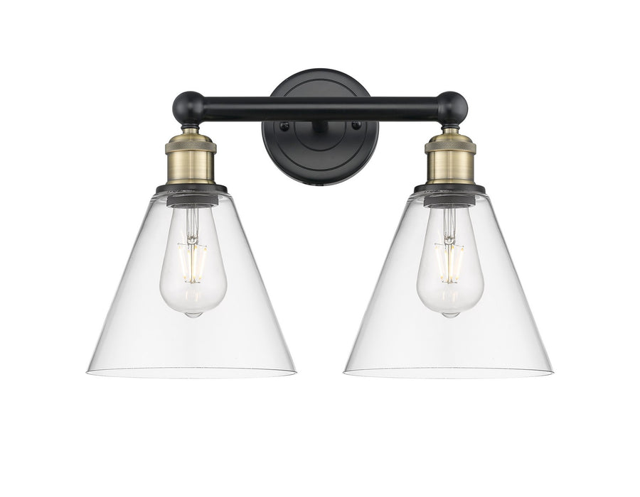 Innovations 616-2W-BAB-GBC-82 Two Light Bath Vanity, Black Antique Brass