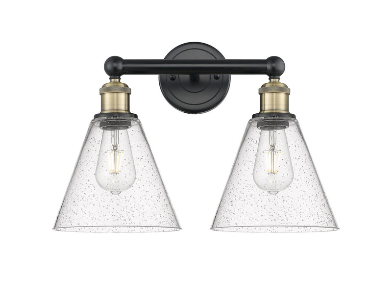 Innovations 616-2W-BAB-GBC-84 Two Light Bath Vanity, Black Antique Brass