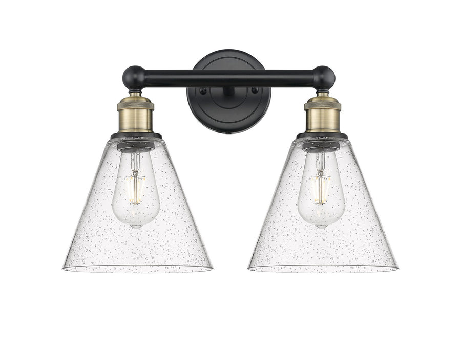 Innovations 616-2W-BAB-GBC-84 Two Light Bath Vanity, Black Antique Brass