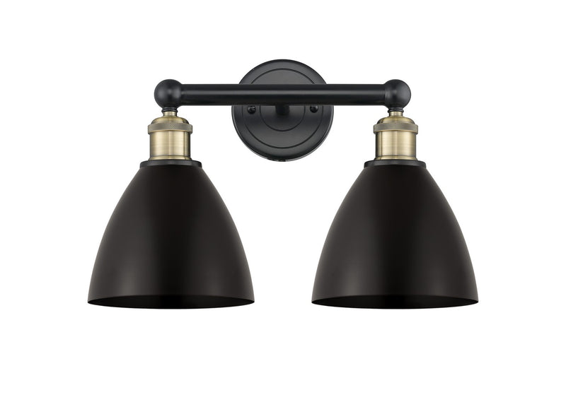 Innovations 616-2W-BAB-MBD-75-BK Two Light Bath Vanity, Black Antique Brass