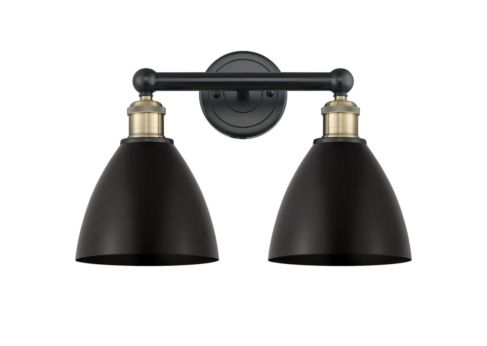 Innovations 616-2W-BAB-MBD-75-BK Two Light Bath Vanity, Black Antique Brass