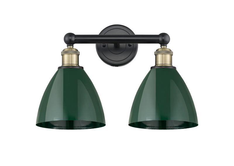 Innovations 616-2W-BAB-MBD-75-GR Two Light Bath Vanity, Black Antique Brass