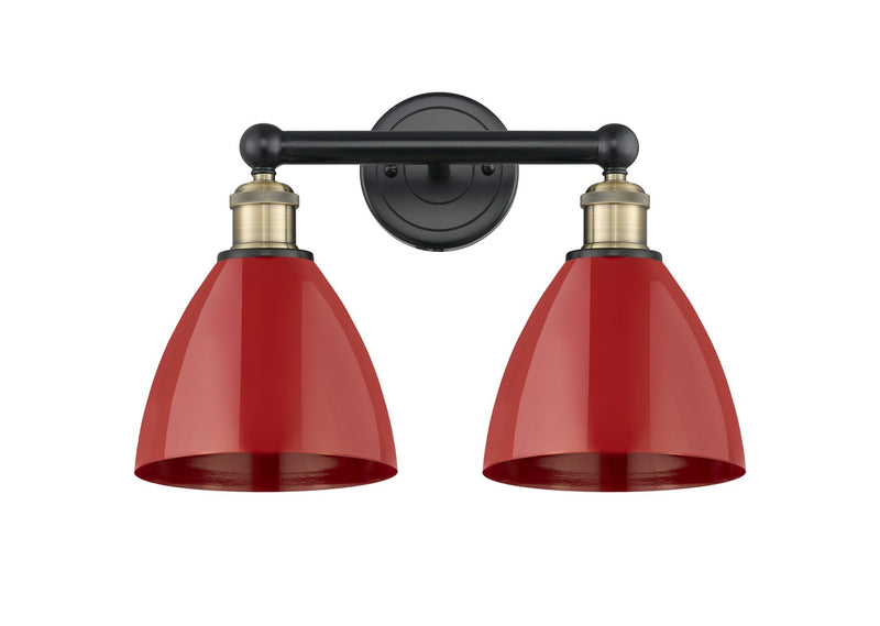 Innovations 616-2W-BAB-MBD-75-RD Two Light Bath Vanity, Black Antique Brass