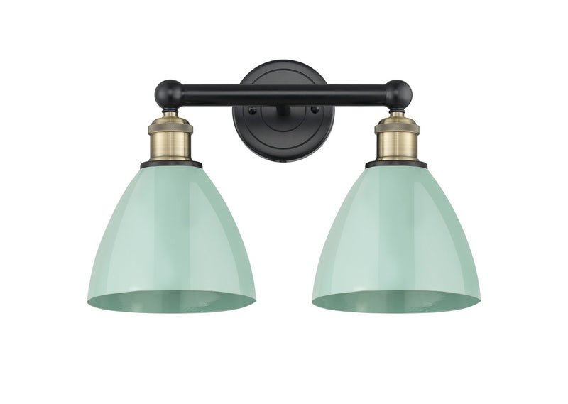 Innovations 616-2W-BAB-MBD-75-SF Two Light Bath Vanity, Black Antique Brass