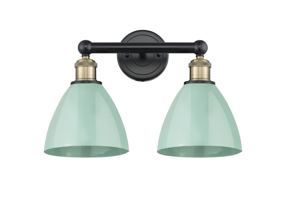 Innovations 616-2W-BAB-MBD-75-SF Two Light Bath Vanity, Black Antique Brass