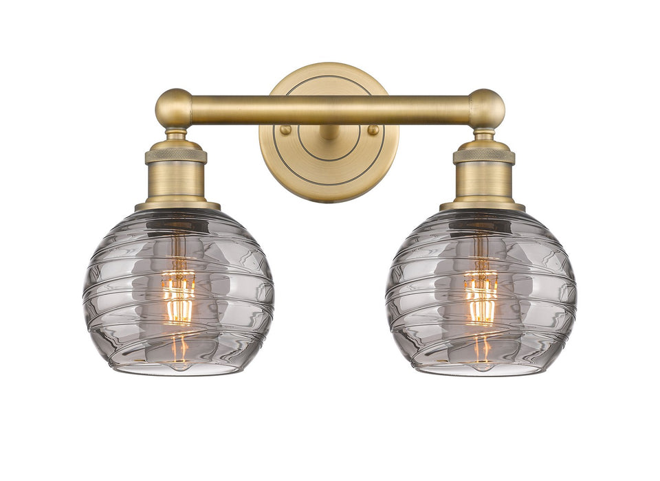 Innovations 616-2W-BB-G1213-6SM Two Light Bath Vanity, Brushed Brass