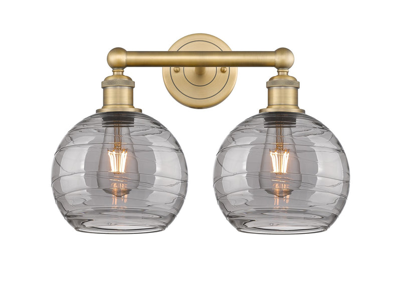 Innovations 616-2W-BB-G1213-8SM Two Light Bath Vanity, Brushed Brass