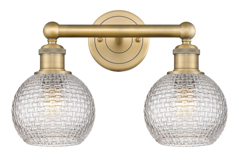 Innovations 616-2W-BB-G122C-6CL Two Light Bath Vanity, Brushed Brass