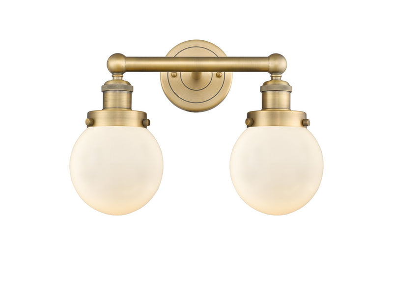 Innovations 616-2W-BB-G201-6 Two Light Bath Vanity, Brushed Brass
