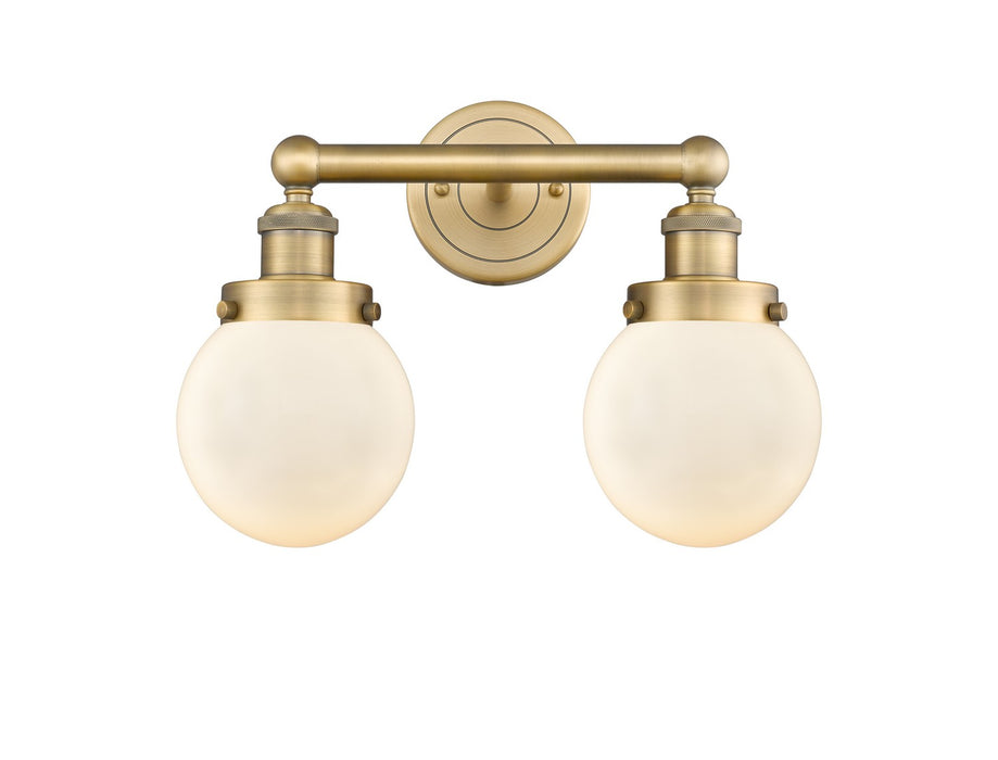 Innovations 616-2W-BB-G201-6 Two Light Bath Vanity, Brushed Brass