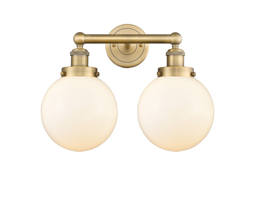 Innovations 616-2W-BB-G201-8 Two Light Bath Vanity, Brushed Brass