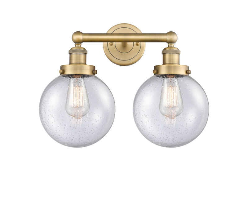 Innovations 616-2W-BB-G204-8 Two Light Bath Vanity, Brushed Brass