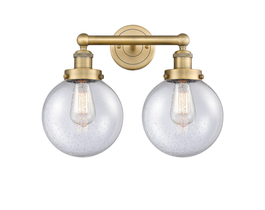 Innovations 616-2W-BB-G204-8 Two Light Bath Vanity, Brushed Brass