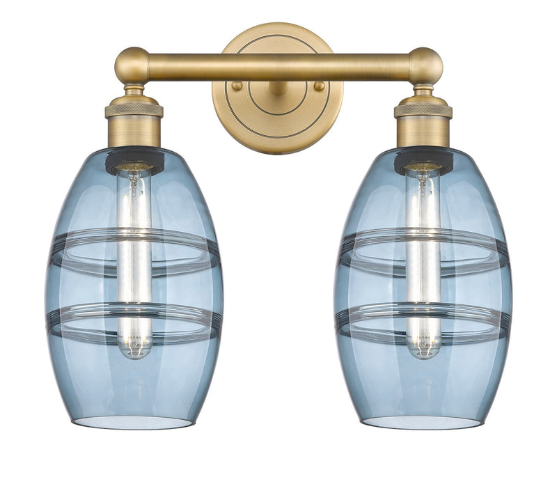 Innovations 616-2W-BB-G557-6BL Two Light Bath Vanity, Brushed Brass