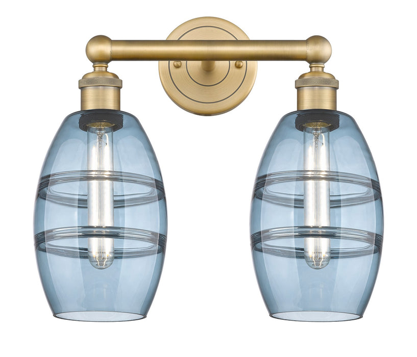 Innovations 616-2W-BB-G557-6BL Two Light Bath Vanity, Brushed Brass