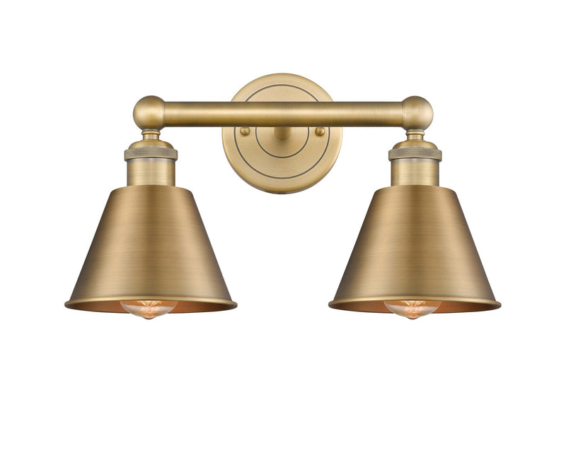 Innovations 616-2W-BB-M8-BB Two Light Bath Vanity, Brushed Brass
