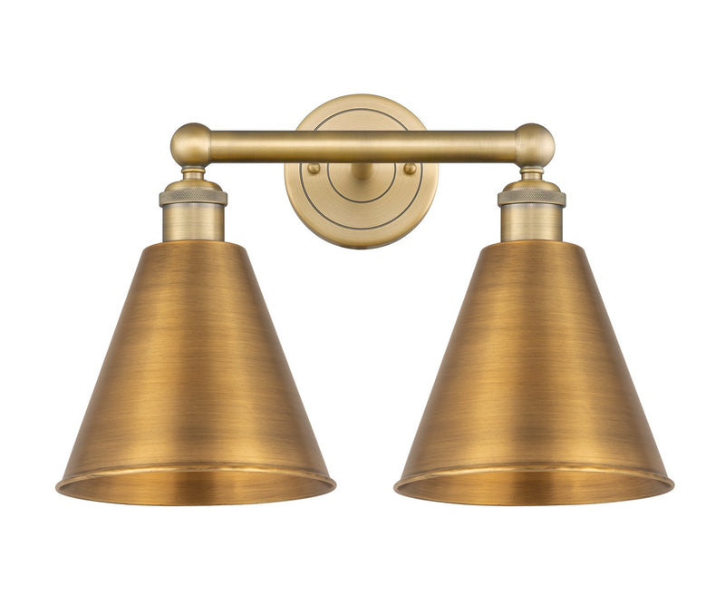 Innovations 616-2W-BB-MBC-8-BB Two Light Bath Vanity, Brushed Brass