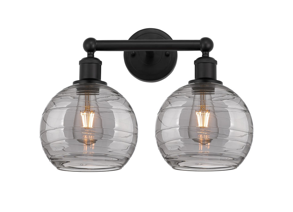Innovations 616-2W-BK-G1213-8SM Two Light Bath Vanity, Matte Black