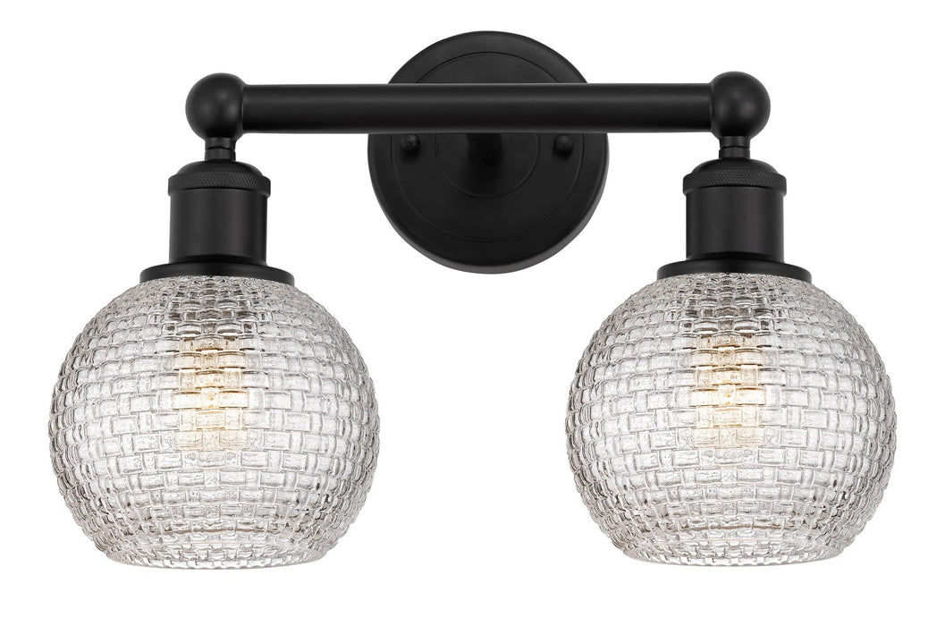Innovations 616-2W-BK-G122C-6CL Two Light Bath Vanity, Matte Black