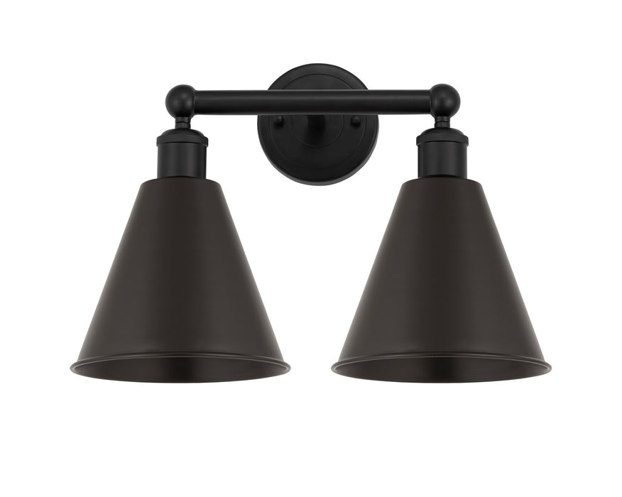 Innovations 616-2W-BK-MBC-8-BK Two Light Bath Vanity, Matte Black