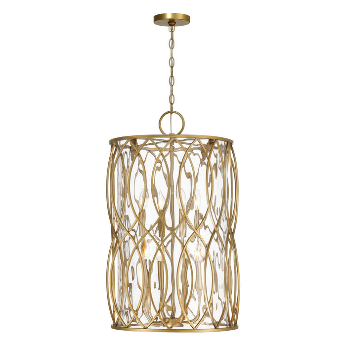 Savoy House 7-2004-8-171 Eight Light Pendant, Burnished Brass