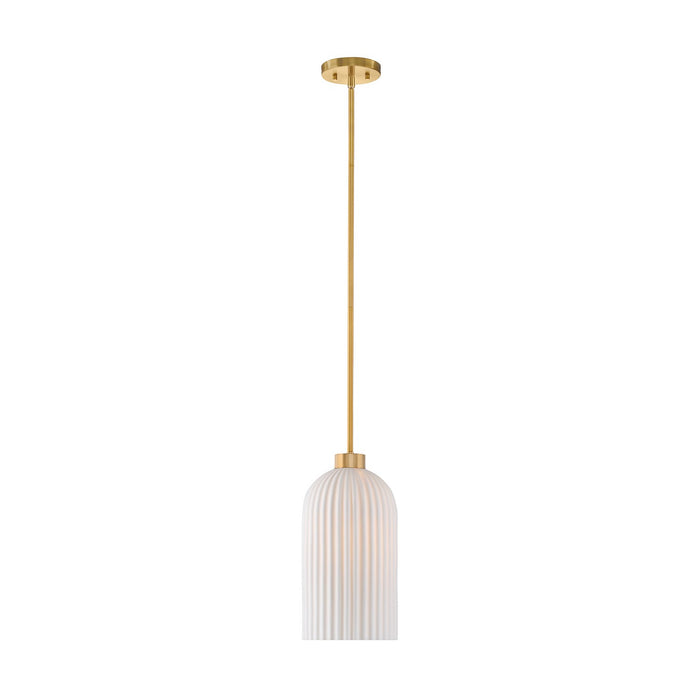 Savoy House 7-3171-1-322 One Light Pendant, Warm Brass