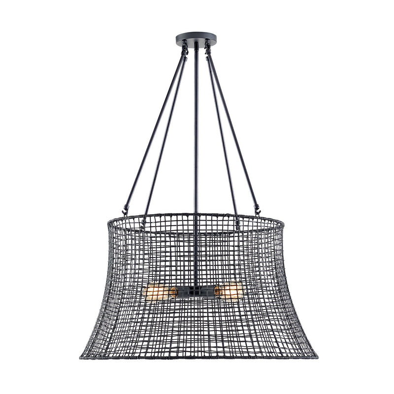 Savoy House 7-6192-4-89 Four Light Outdoor Chandelier, Matte Black