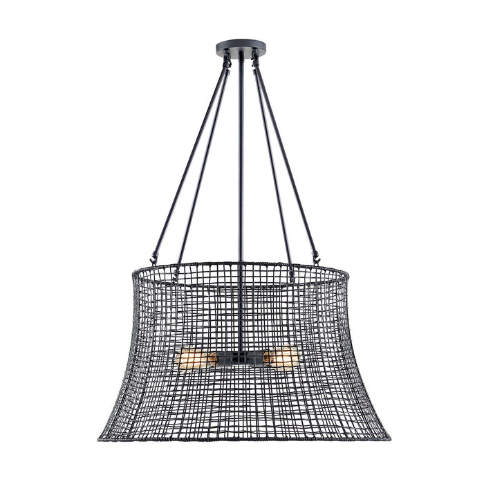 Savoy House 7-6192-4-89 Four Light Outdoor Chandelier, Matte Black
