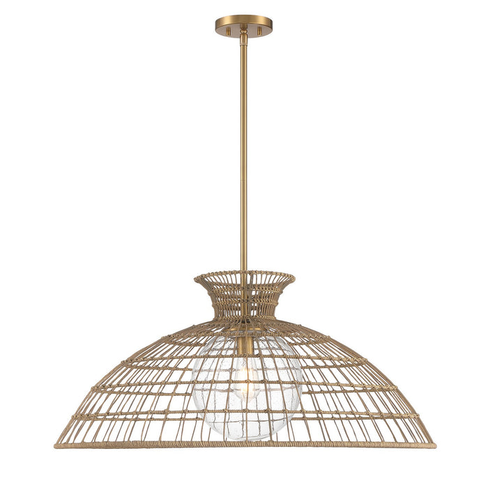 Savoy House 7-6427-1-322 One Light Pendant, Warm Brass