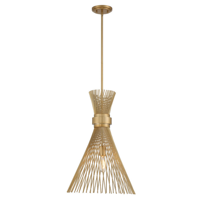 Savoy House 7-9602-1-171 One Light Pendant, Burnished Brass