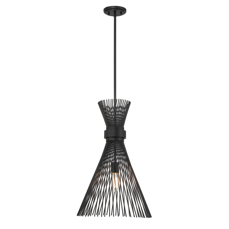Savoy House 7-9602-1-89 One Light Pendant, Matte Black