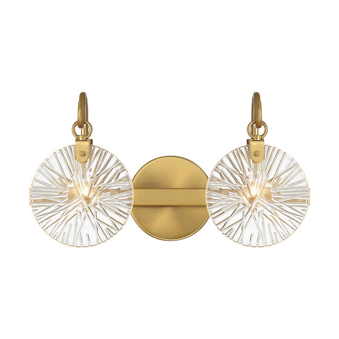 Savoy House 8-3981-2-322 Two Light Bathroom Vanity, Warm Brass