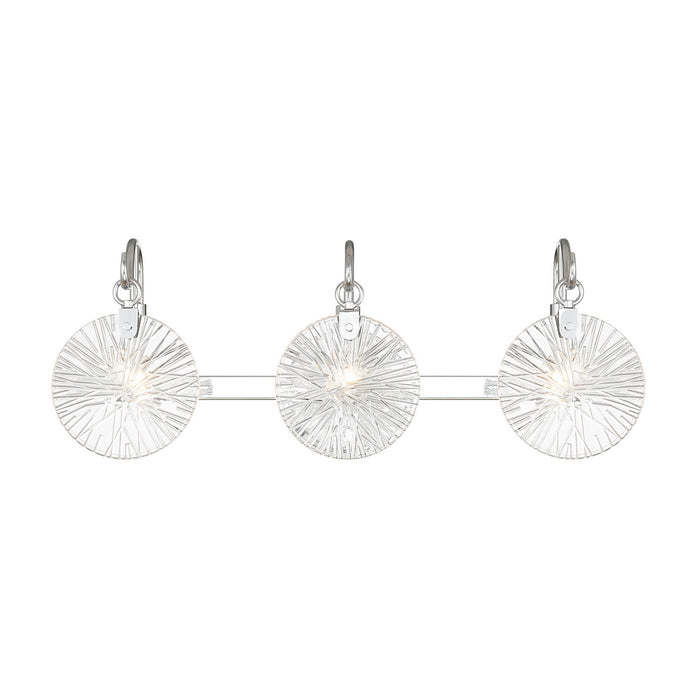 Savoy House 8-3981-3-11 Three Light Bathroom Vanity, Polished Chrome