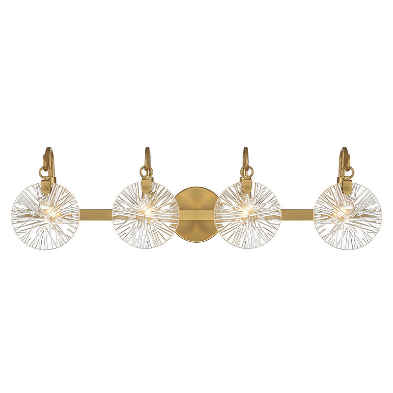 Savoy House 8-3981-4-322 Four Light Bathroom Vanity, Warm Brass