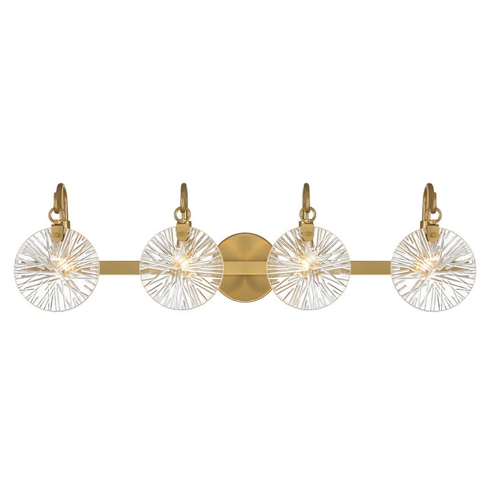 Savoy House 8-3981-4-322 Four Light Bathroom Vanity, Warm Brass