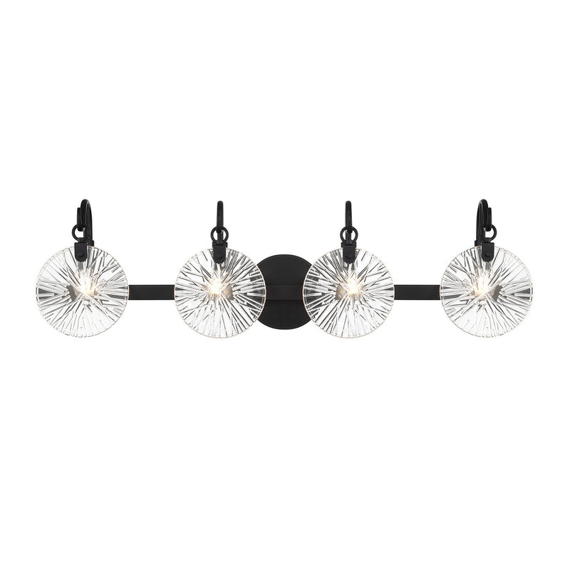 Savoy House 8-3981-4-BK Four Light Bathroom Vanity, Matte Black
