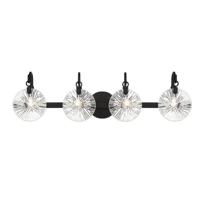 Savoy House 8-3981-4-BK Four Light Bathroom Vanity, Matte Black