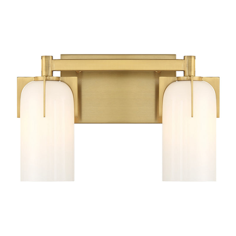 Savoy House 8-4128-2-322 Two Light Bathroom Vanity, Warm Brass