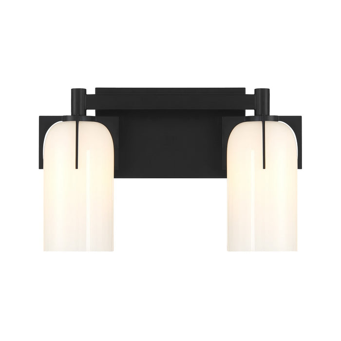 Savoy House 8-4128-2-BK Two Light Bathroom Vanity, Matte Black