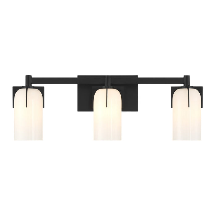 Savoy House 8-4128-3-BK Three Light Bathroom Vanity, Matte Black