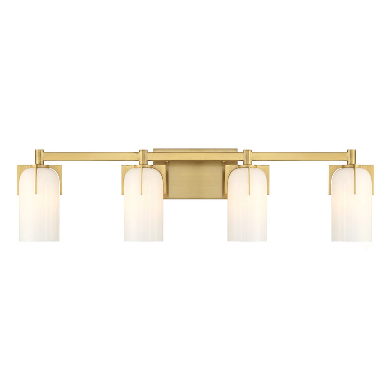 Savoy House 8-4128-4-322 Four Light Bathroom Vanity, Warm Brass