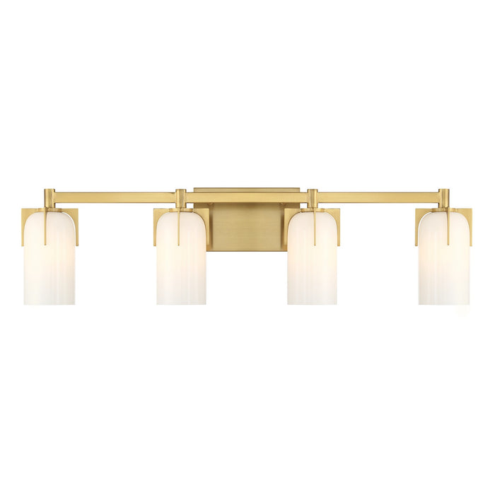 Savoy House 8-4128-4-322 Four Light Bathroom Vanity, Warm Brass