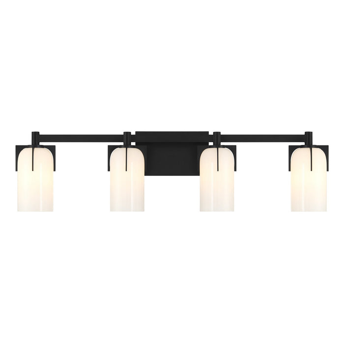 Savoy House 8-4128-4-BK Four Light Bathroom Vanity, Matte Black