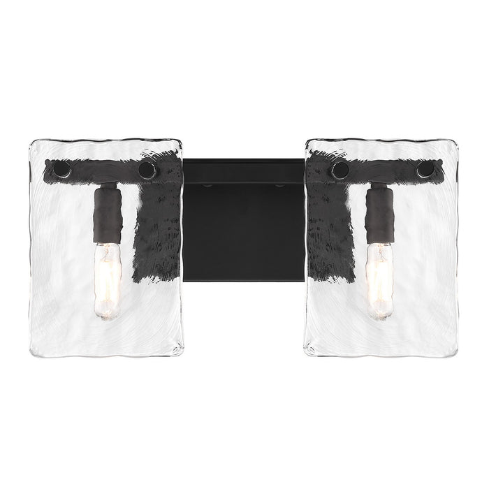 Savoy House 8-8204-2-BK Two Light Bathroom Vanity, Matte Black