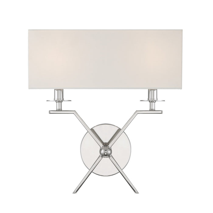 Savoy House 9-3305-2-109 Two Light Wall Sconce, Polished Nickel