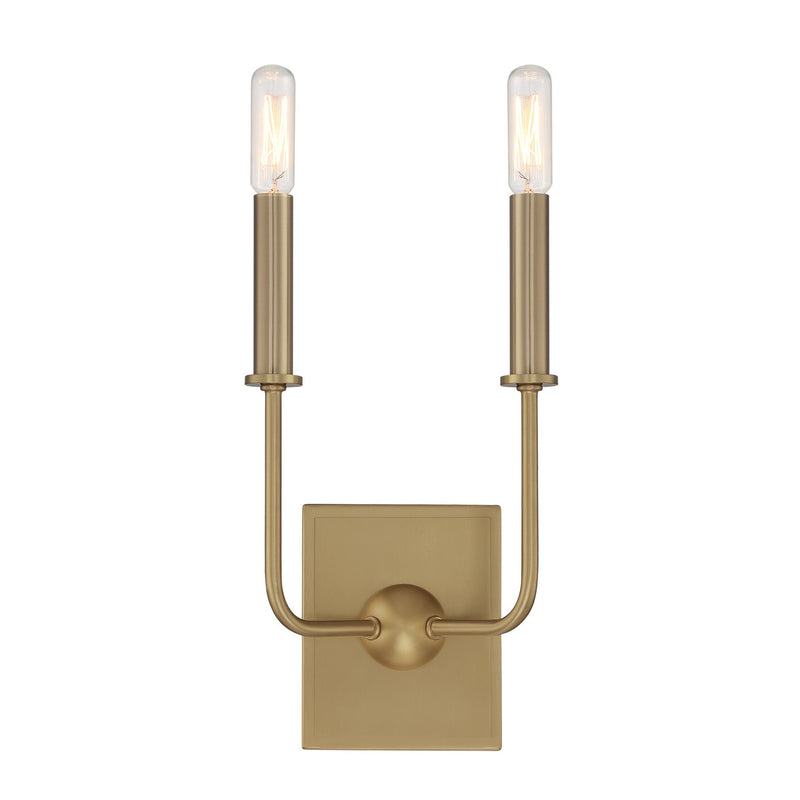 Savoy House 9-4044-2-322 Two Light Wall Sconce, Warm Brass