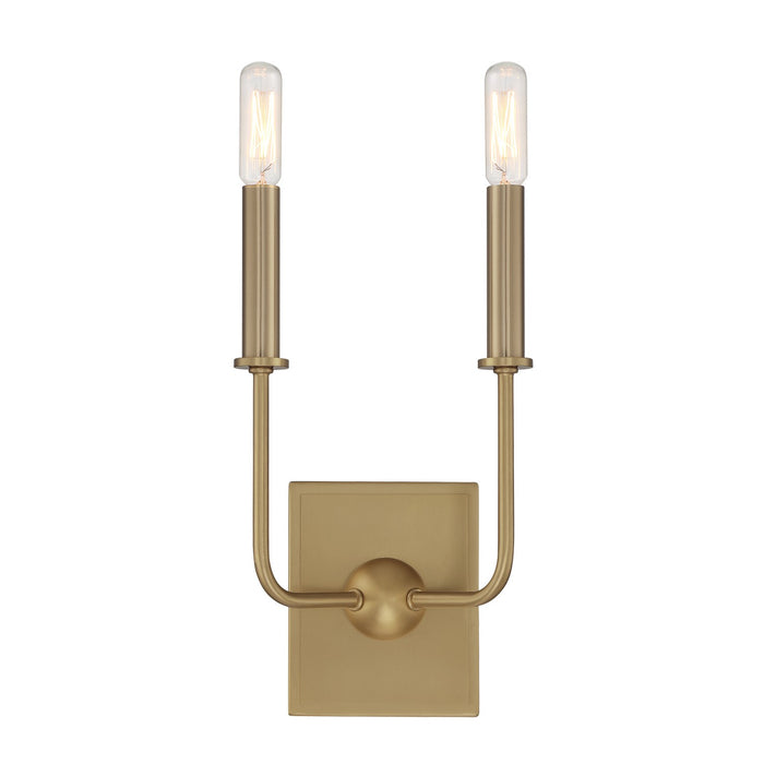 Savoy House 9-4044-2-322 Two Light Wall Sconce, Warm Brass